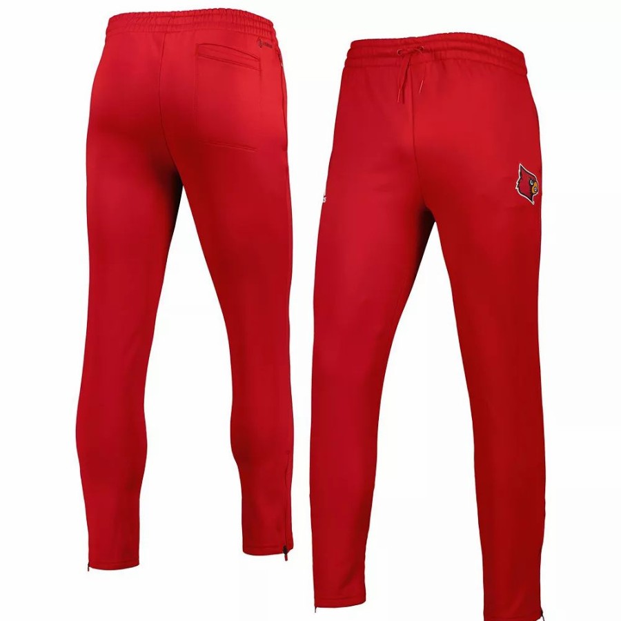 Clearance * Men'S Adidas Red Louisville Cardinals Aeroready Tapered Pants