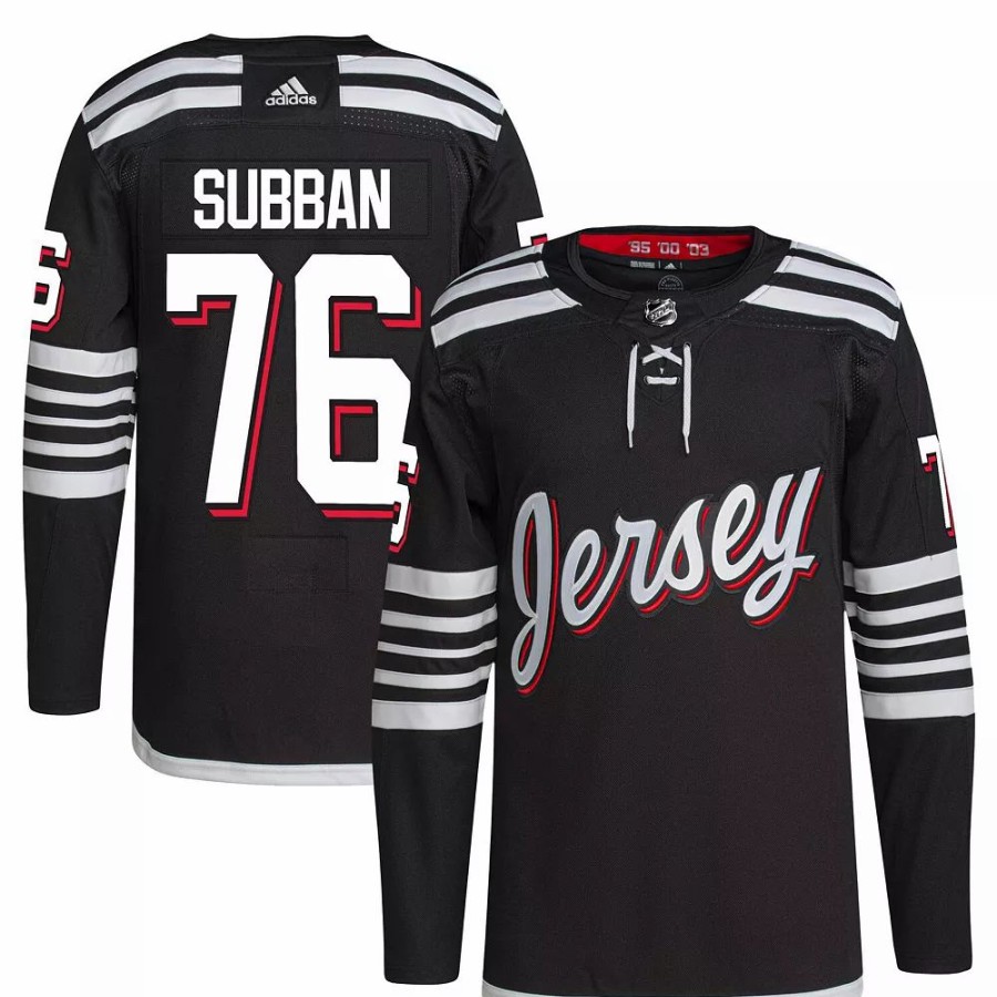 New * Men'S Adidas P.K. Subban Black New Jersey Devils 2021/22 Alternate Primegreen Authentic Pro Player Jersey