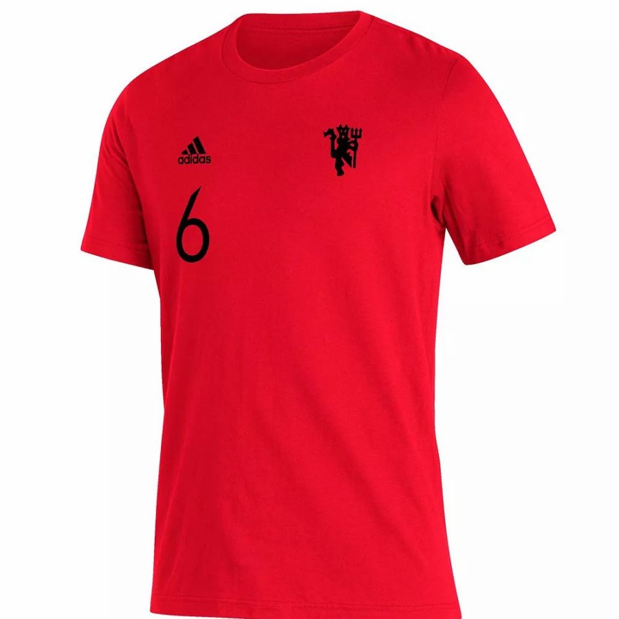 Wholesale * Men'S Adidas Paul Pogba Red Manchester United Name & Number Amplifier T-Shirt