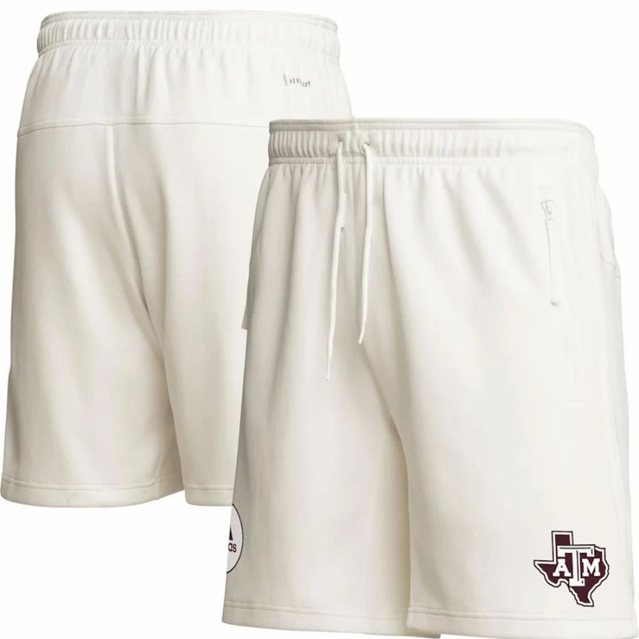 Online * Men'S Adidas Cream Texas A&M Aggies Zero Dye Aeroready Shorts