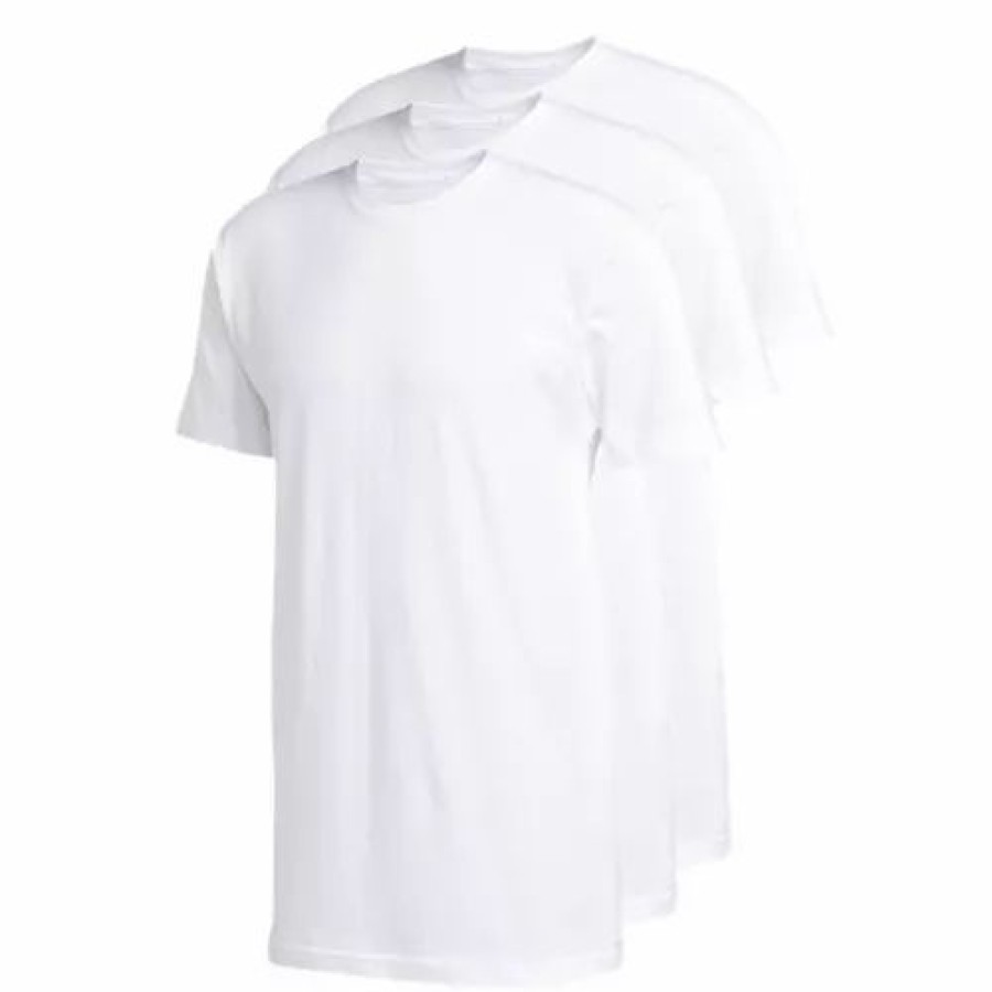 Best * Men'S Adidas 3 Pack Comfort T-Shirt White