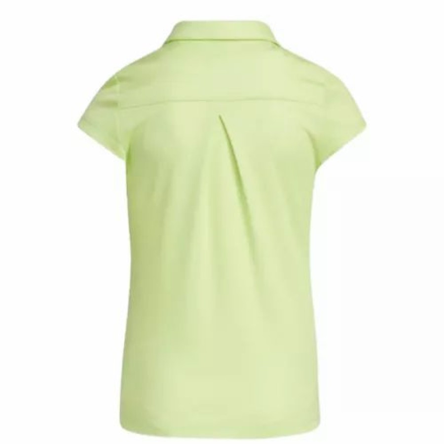 Best * Girls' Adidas Heathered Aeroready Polo Pulse Lime