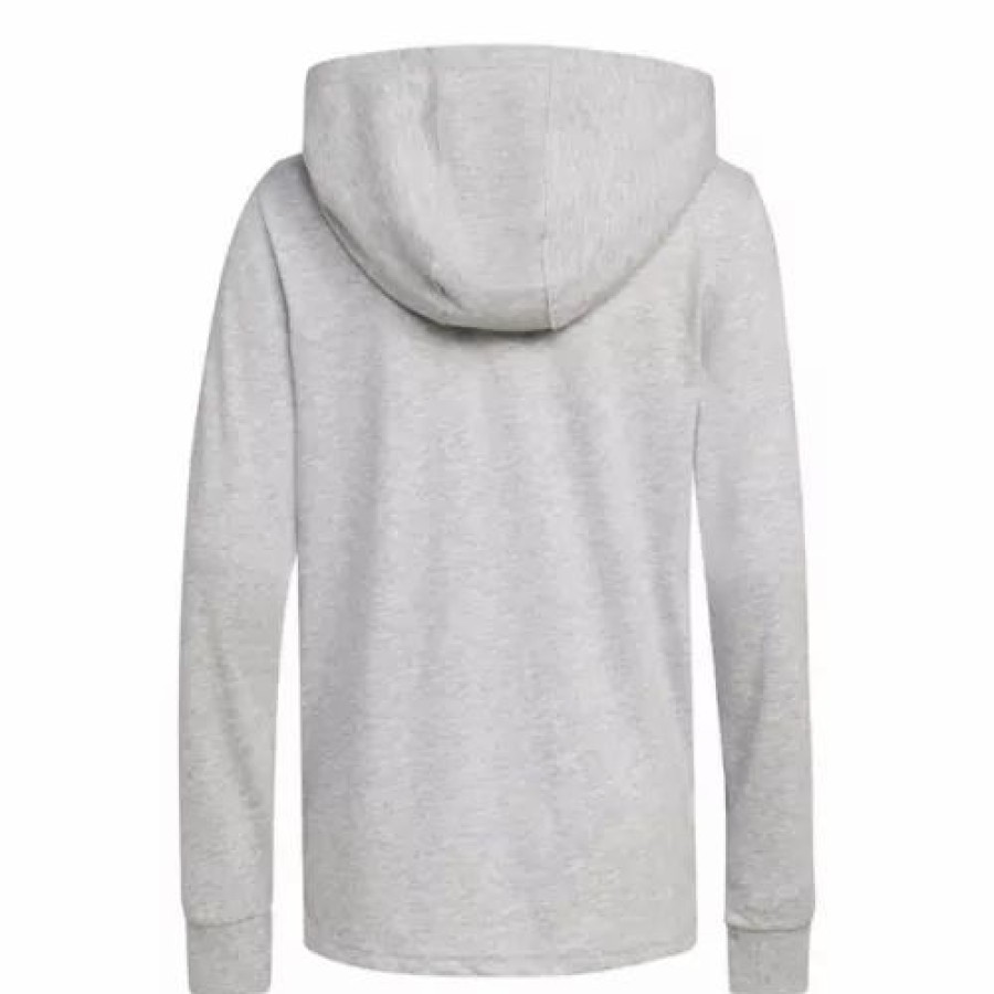 Clearance * Boys' Adidas Echo Brand Love Long Sleeve Hooded T-Shirt Grey Heather