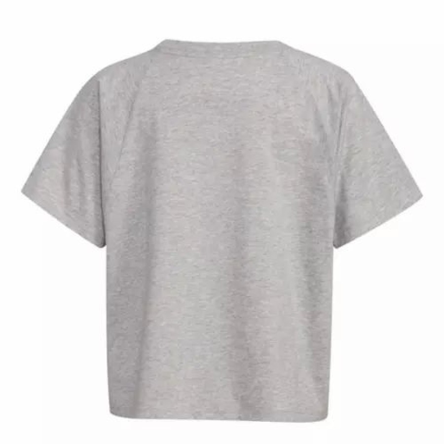 Online * Girls' Adidas Raglan Heather T-Shirt Grey Heather